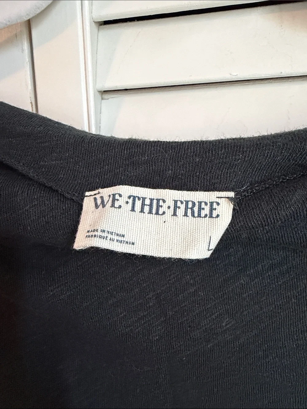 Free People Large Black Dark Gray Asymmetrical Sleeveless Top We The Free